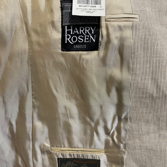 Men’s beige wool and linen wool Jacket - Picture 4 of 4